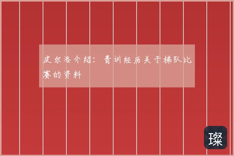 皮尔洛介绍:青训经历关于梯队比赛的资料